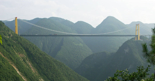 The tallest bridge in the world in China