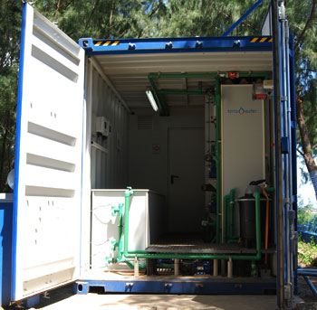 The technology of processing sea water into drinking water