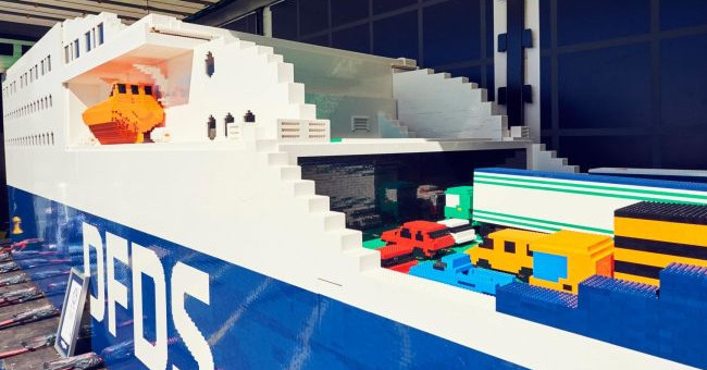 The three-ton ship by lego set a world record