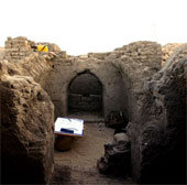 The tomb inside the pyramid at Abydos