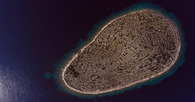 The truth behind the image is the huge 'fingerprint' between the vast ocean