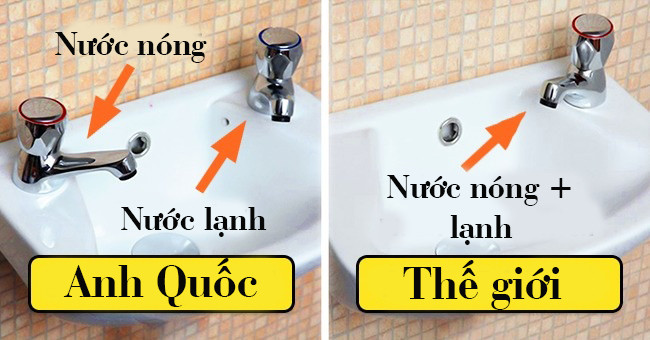 The United Kingdom is the only place with two taps on the same sink.  The reason is ...