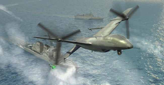The United States built unmanned aircraft to land by tail