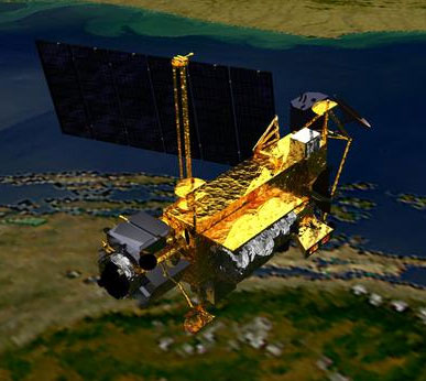 The US satellite has plunged into the Pacific Ocean