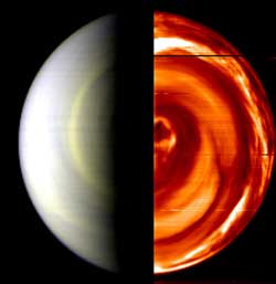 The Venus probe sent the first images