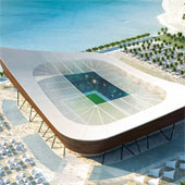 The video showcases the stunning stadiums for the Qatar 2022 World Cup