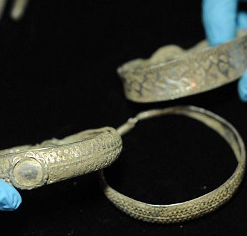 The Viking warrior's silver and gold warehouse was discovered