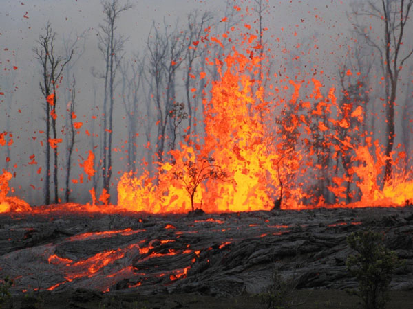 The volcano roared without rest for 29 years