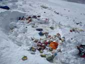 The waste of visitors pollutes the 'Roof of the world'