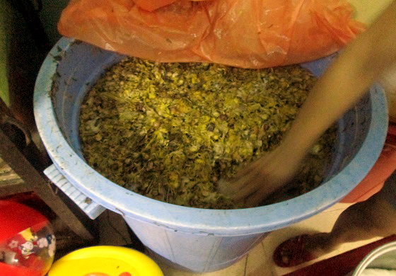 The whole city uses water to wash dishes from ... garbage