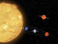 There is a small solar system!
