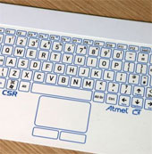 Thin paper keyboard, wireless, touch