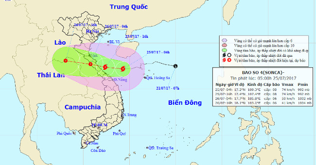 This afternoon and evening, the storm No. 4 will land in Ha Tinh - Quang Binh