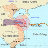 This afternoon, storm No. 10 landed in Ha Tinh - Quang Tri