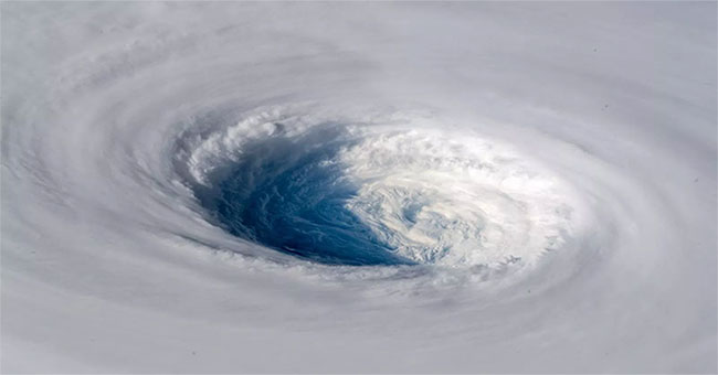 Threatening Super Typhoon Trami looks from space
