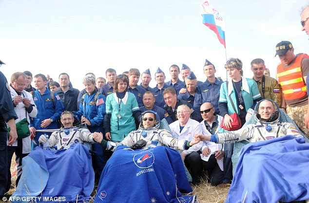 Three astronauts from ISS return to Earth safely