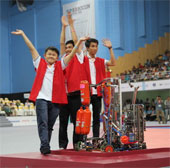 Three boys won the Asia-Pacific Robocon