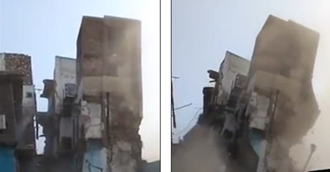 Three-story house collapsed in an instant because the raging rats