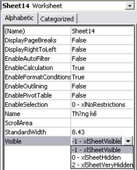 Tip Hide professional Excel spreadsheets