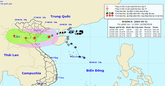 Tonight storms the provinces from Thai Binh to Thanh Hoa