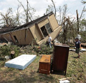 Tornadoes swept across the southern United States, 37 people died