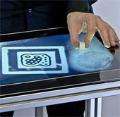 Touch screen fingerprint recognition