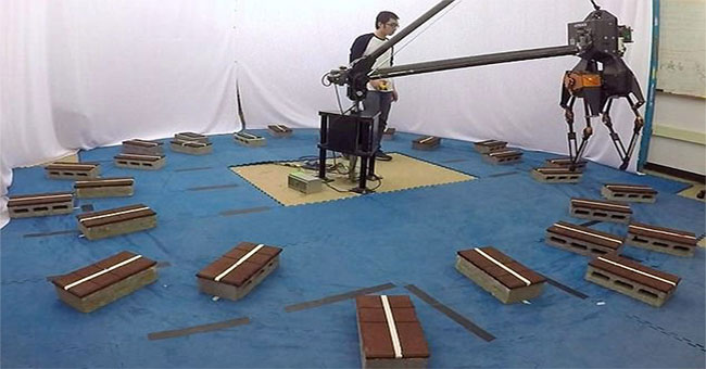 'Training' successful two-legged robot over complicated terrain