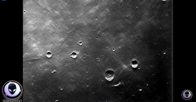 Triangle structure resembles an alien base on the Moon