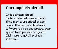 Trojan warning fake to sell products