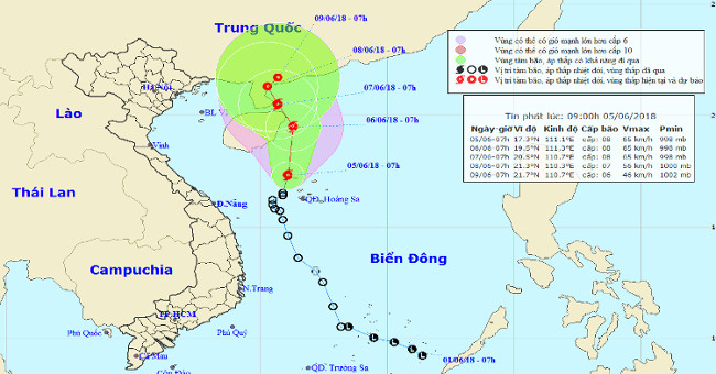 Tropical depression intensified into storm No. 2