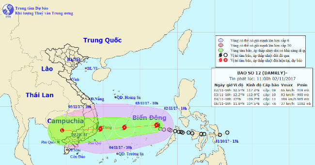 Tropical depression into storm Damrey, threatening Binh Dinh - Ninh Thuan