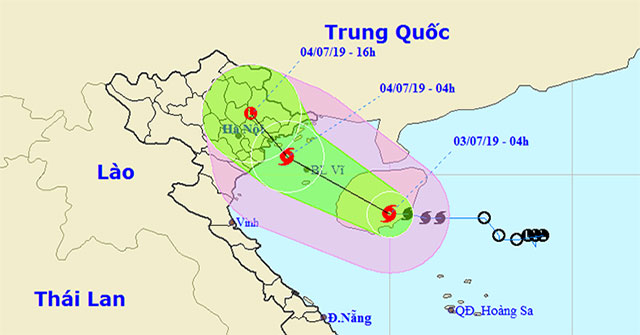 Tropical depression strengthened into storm No. 2, heading to Quang Ninh - Hai Phong