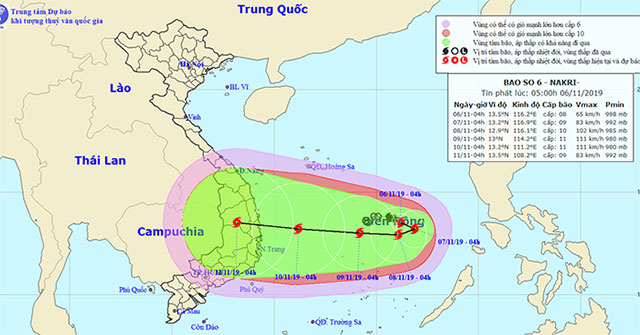 Tropical depression strengthened to No. 6, Nakri