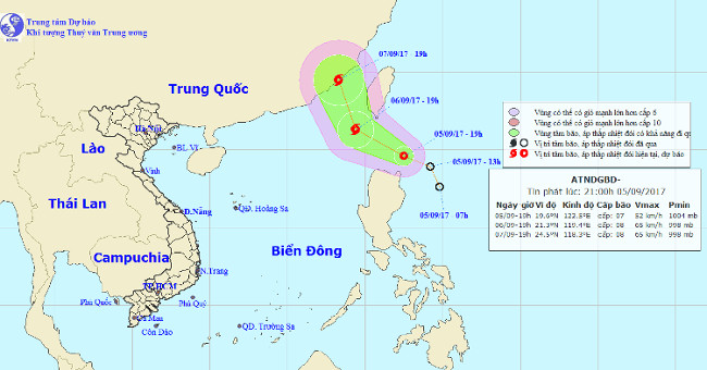 Tropical depressions are likely to become strong storms heading into the South China Sea