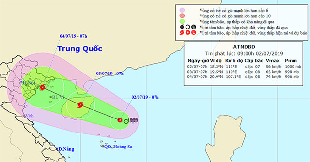 Tropical depressions are likely to become strong storms towards the North