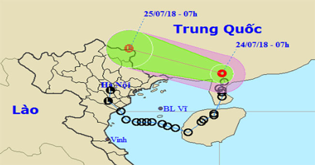 Tropical depressions cause heavy rain in the northern mountainous areas