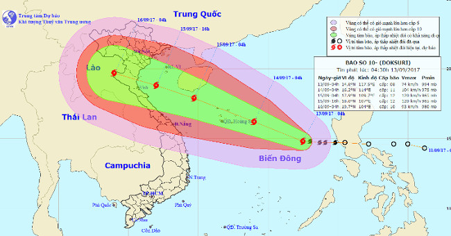 Tropical depressions intensified into storm No. 10