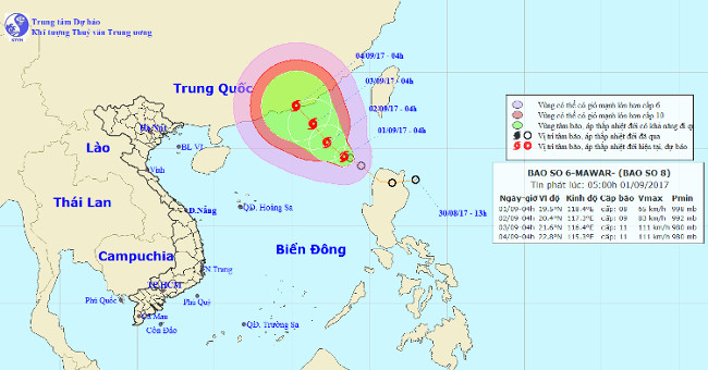 Tropical depressions intensified into storm No. 8