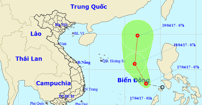 Tropical depressions landed on the East Sea
