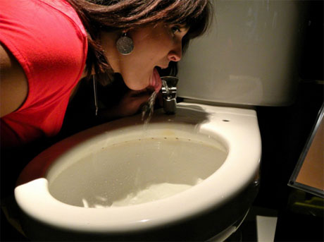 Turning water from toilet into drinking water