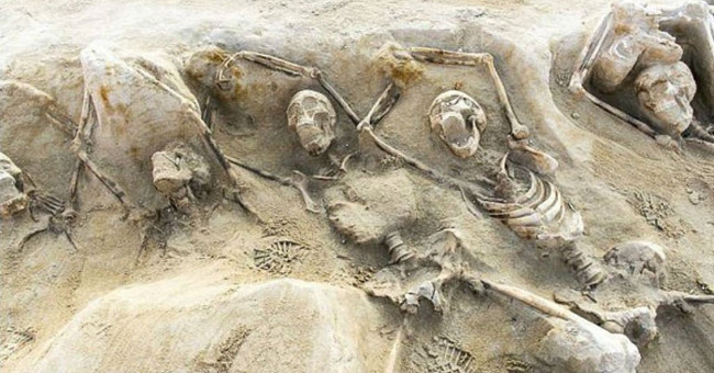 Two mass graves have been excavated in Greece