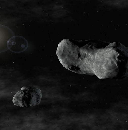 Two meteorites fly close to the earth today