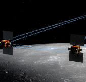 Two spacecraft about to plunge into the moon to