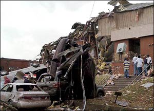 Typhoon caused damage in the southern United States