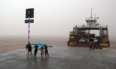 Typhoon, flash flood risk