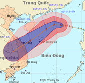 Typhoon Krosa can cause heavy rain in the Central region
