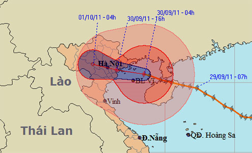 Typhoon landed from Quang Ninh to Nam Dinh
