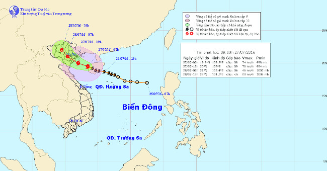 Typhoon Mirinae faces the Northern Delta