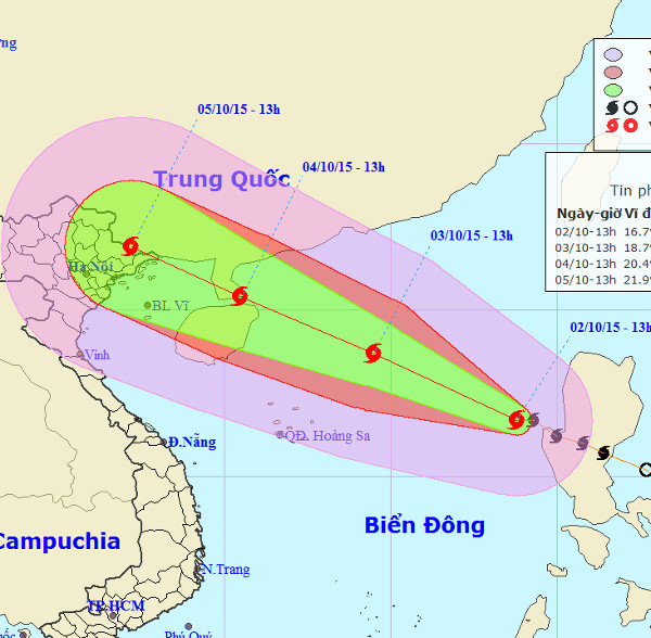 Typhoon Mujigae can land in Quang Ninh - Hai Phong