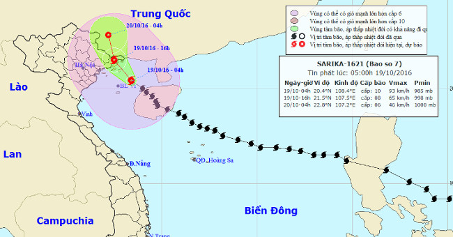 Typhoon No. 7 in Quang Ninh, Hanoi in anticipation of wind gusts